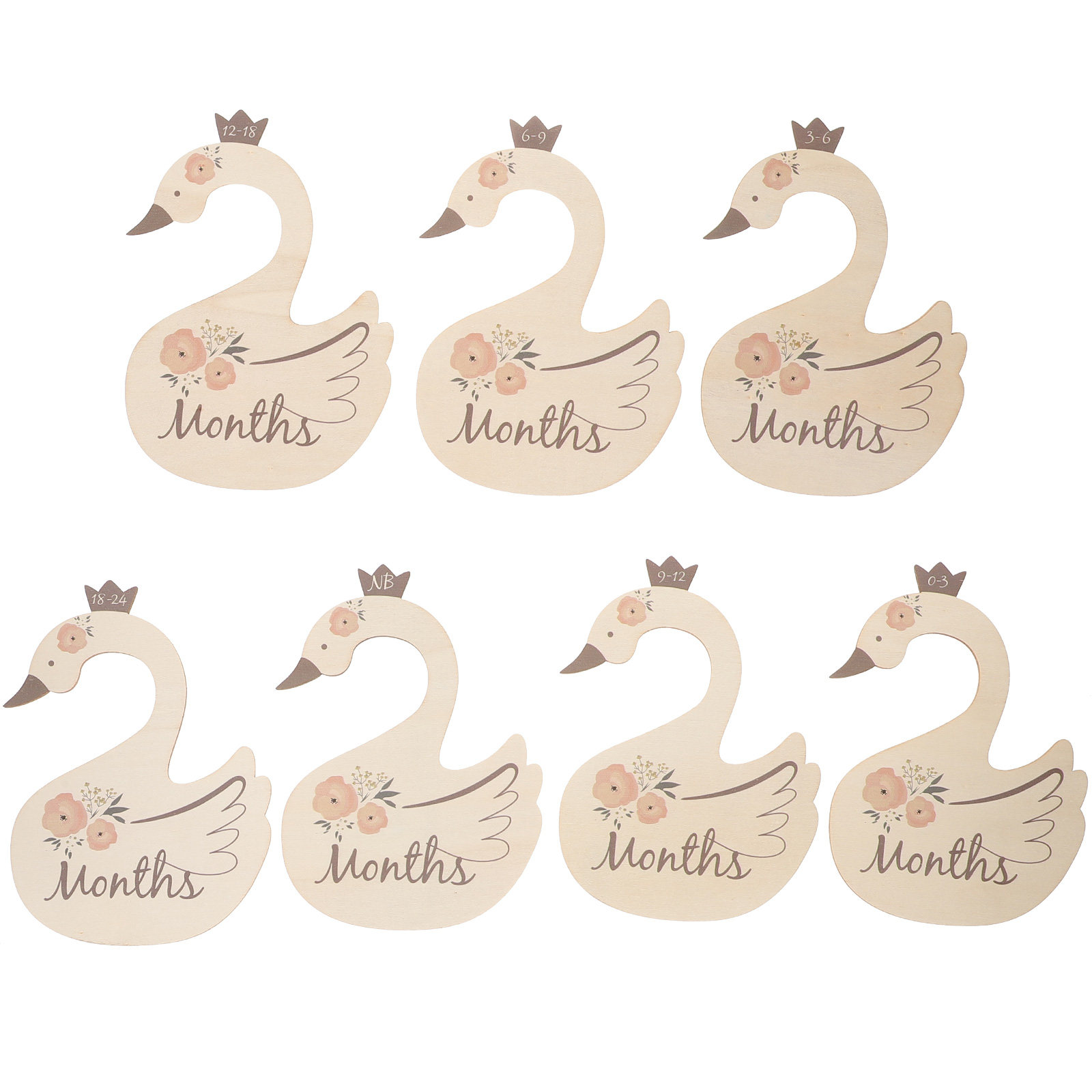 7Pcs Swan Baby Clothes Size Di - Baby Nursery Wardrobe review and price
