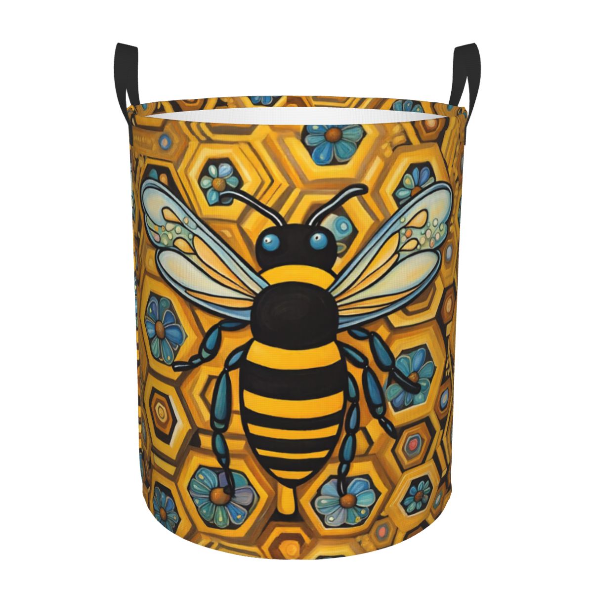 Bee And Honeycomb Print Laundr - Baby Nursery Laundry Hamper review and price