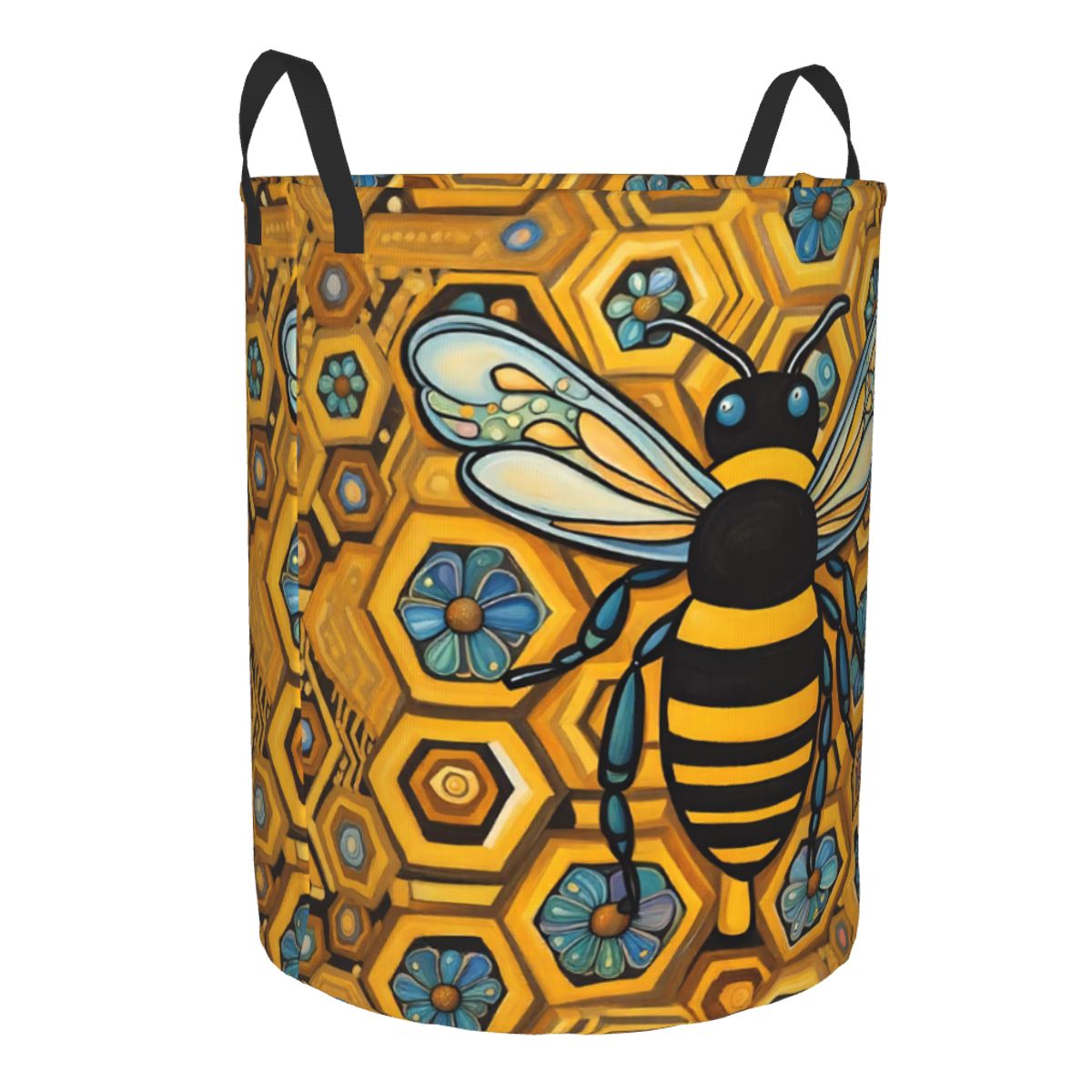 Bee And Honeycomb Print Laundr - Baby Nursery Laundry Hamper review and price