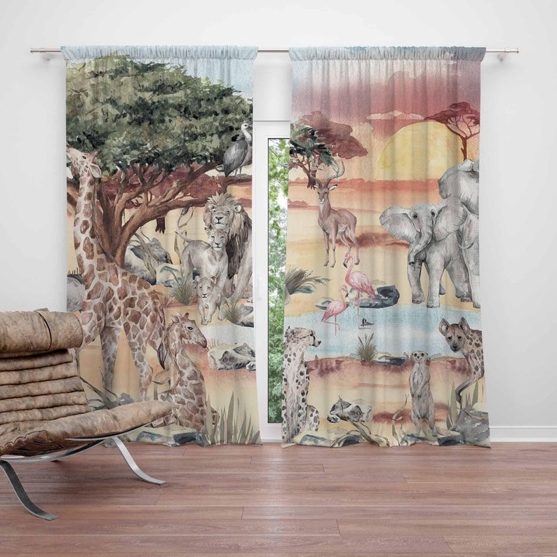 Safari Animals Curtain Kids Be - Baby Nursery Youtube review and price