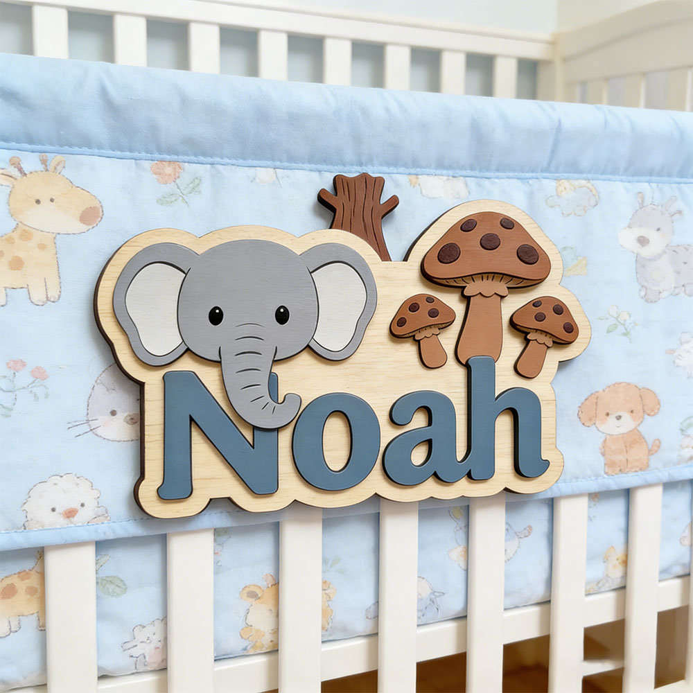 Customizable Cartoon Elephant  - Baby Nursery Elephant Theme review and price