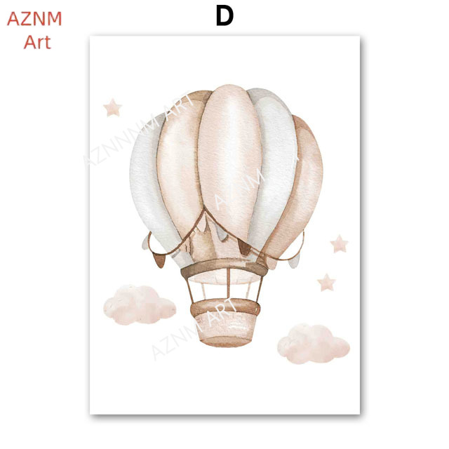 Elephant Balloon Rainbow Moon  - Baby Nursery Artwork review and price