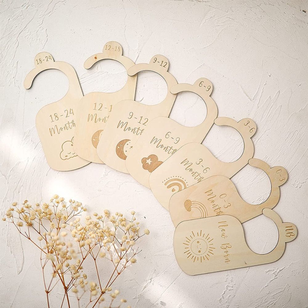 7/8Pcs Wood Baby Closet Divide - Baby Nursery Wardrobe review and price