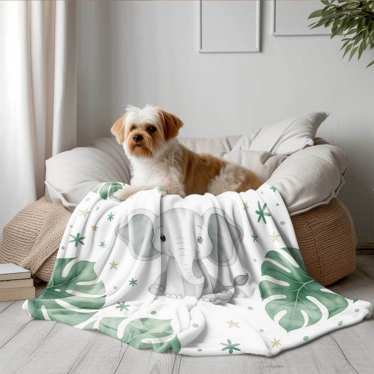 Cute Elephant and Monstera Lea - Baby Nursery Elephant Theme review and price