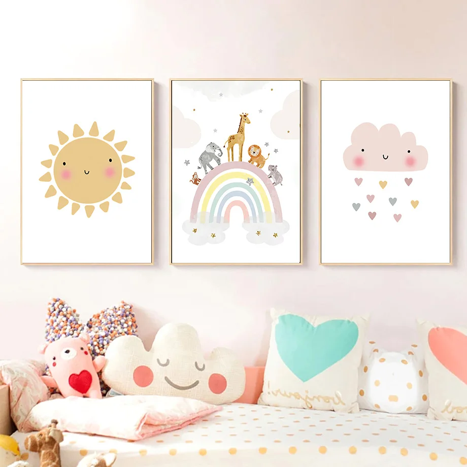Giraffe Elephant Hot Balloon S - Baby Nursery Artwork review and price