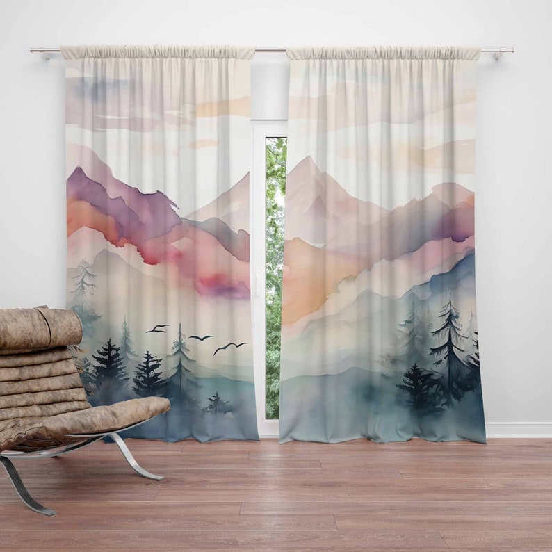 Mountain Forest Nursery Curtai - Baby Nursery Youtube review and price