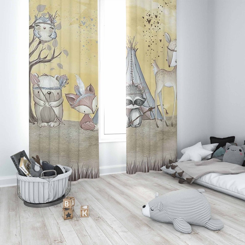 Boho Animals Nursery Curtain W - Baby Nursery Youtube review and price