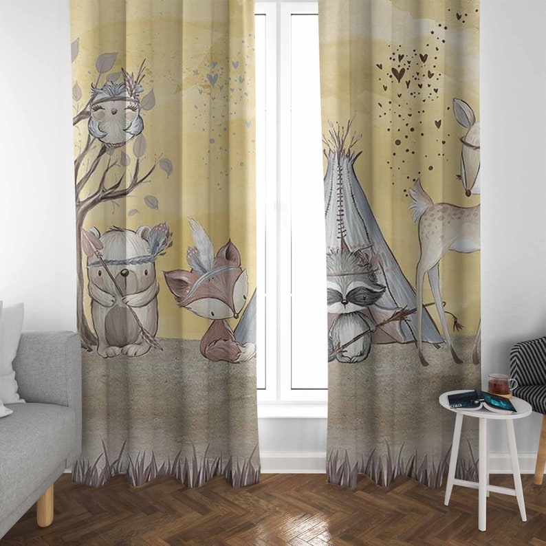 Boho Animals Nursery Curtain W - Baby Nursery Youtube review and price