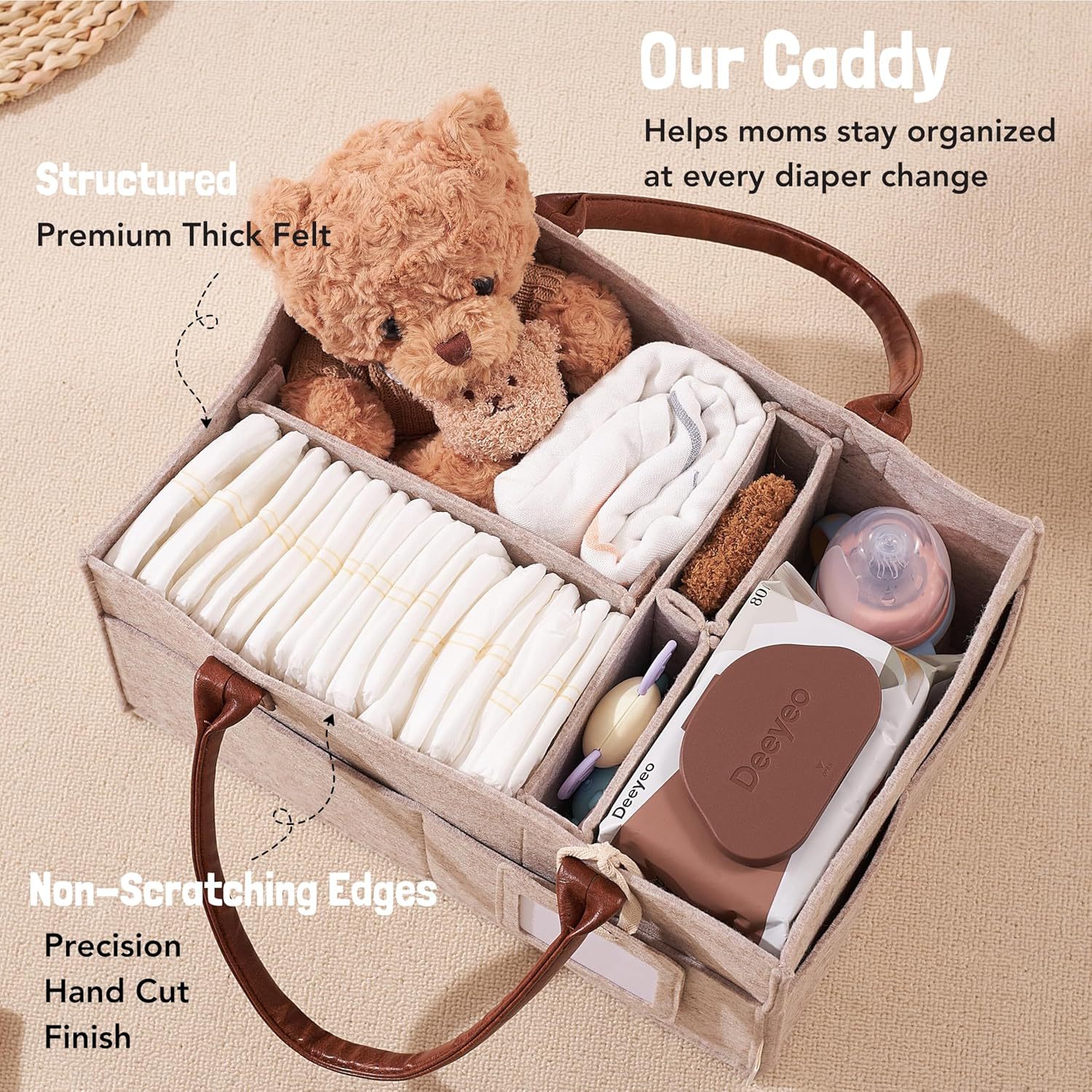 Baby Felt Storage Nursery Orga - Diaper Caddy Organizer review and price