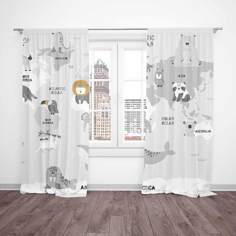 World Map Nursery Curtains Saf - Baby Nursery Youtube review and price