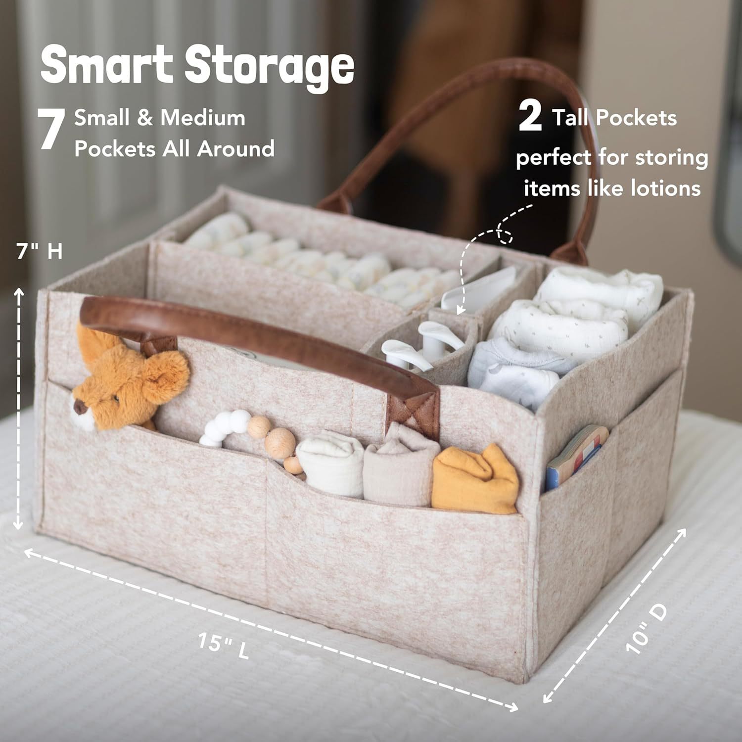 Baby Felt Storage Nursery Orga - Diaper Caddy Organizer review and price