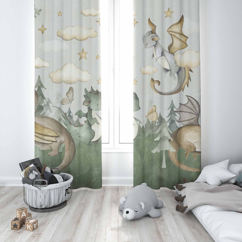 Little Dragon Nursery Curtains - Baby Nursery Youtube review and price