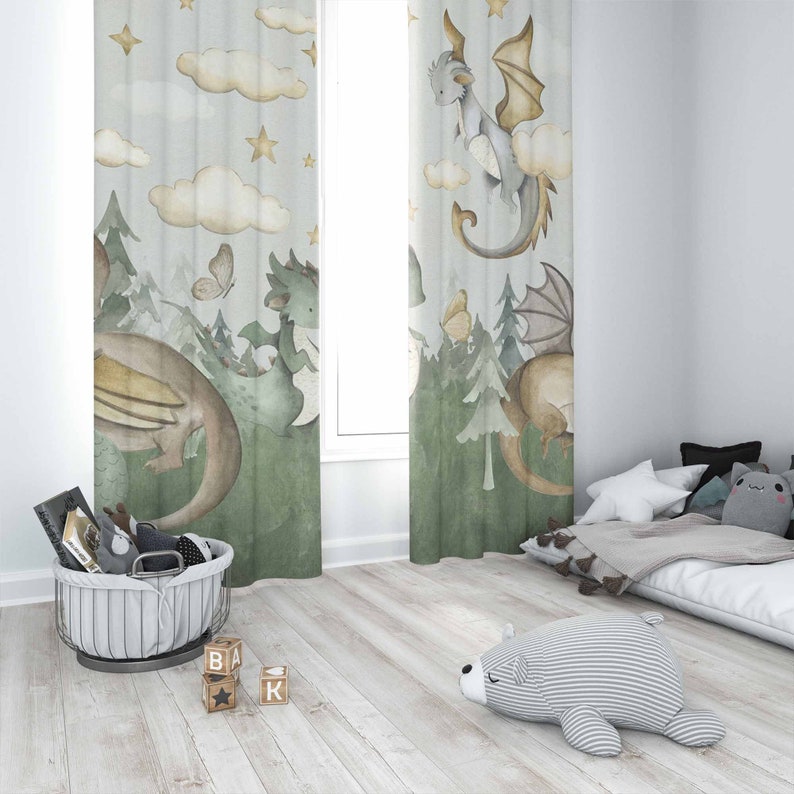 Little Dragon Nursery Curtains - Baby Nursery Youtube review and price