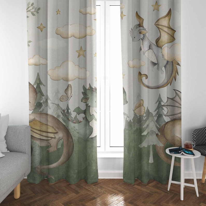 Little Dragon Nursery Curtains - Baby Nursery Youtube review and price