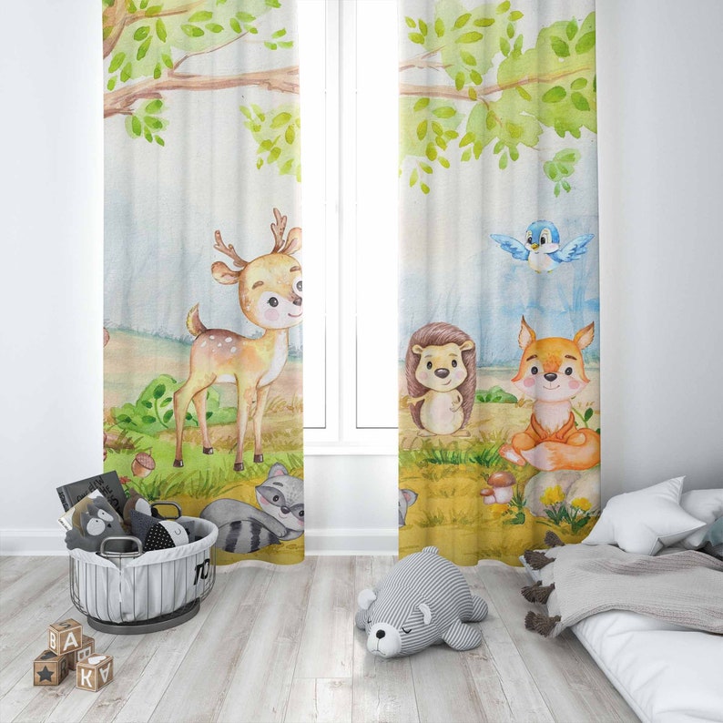 Woodland Animals Curtains Kids - Baby Nursery Youtube review and price