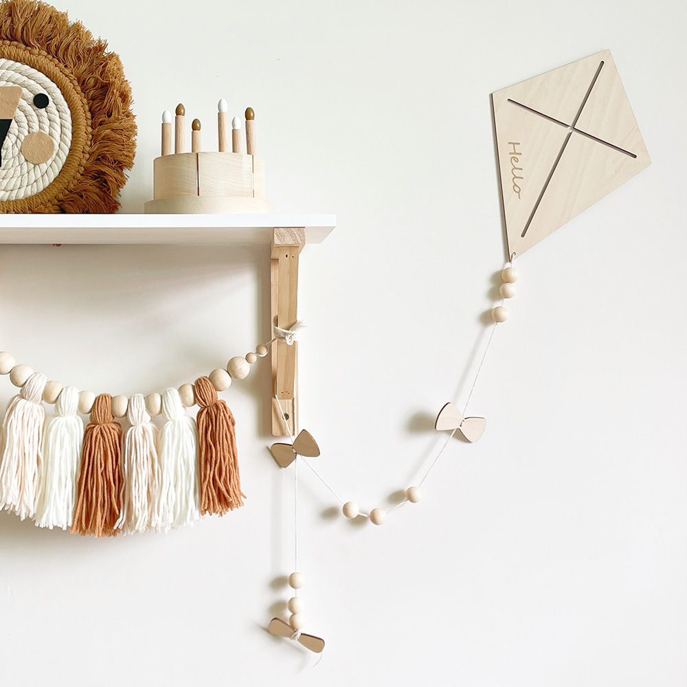 INS Nordic Wooden Kite Wall Or - Baby Nursery Hanging Decor review and price