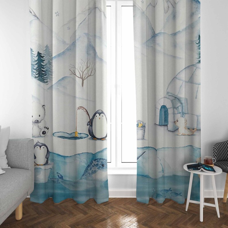 Arctic Animals Nursery Curtain - Baby Nursery Youtube review and price