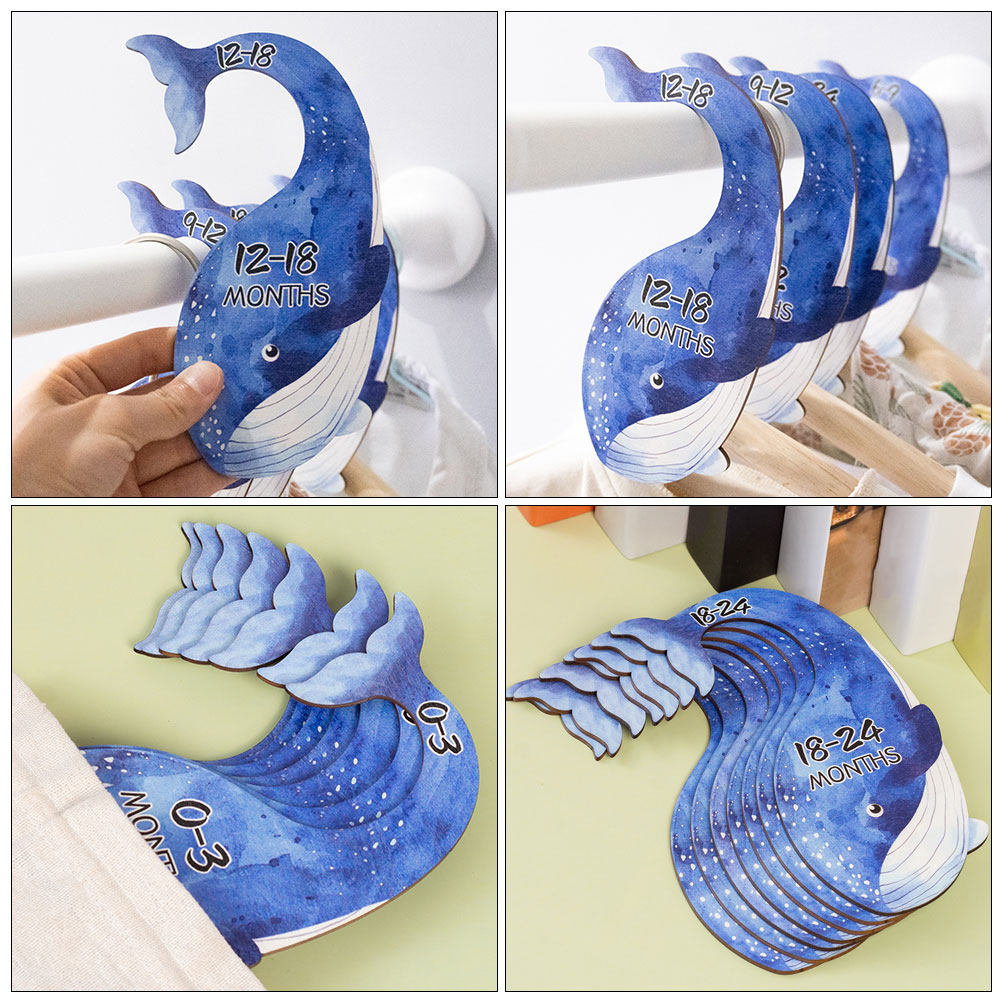 7Pcs Wooden Whale Baby Clothes - Baby Nursery Wardrobe review and price