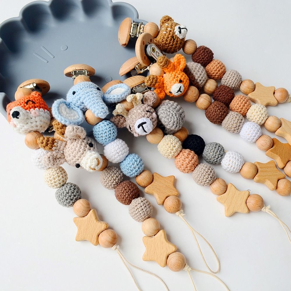 Baby Wooden Pacifier Clip Wood - Baby Nursery Hospital review and price
