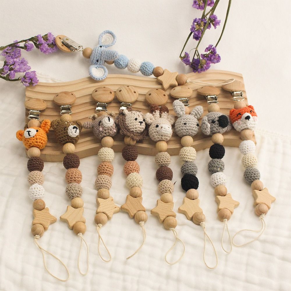 Baby Wooden Pacifier Clip Wood - Baby Nursery Hospital review and price
