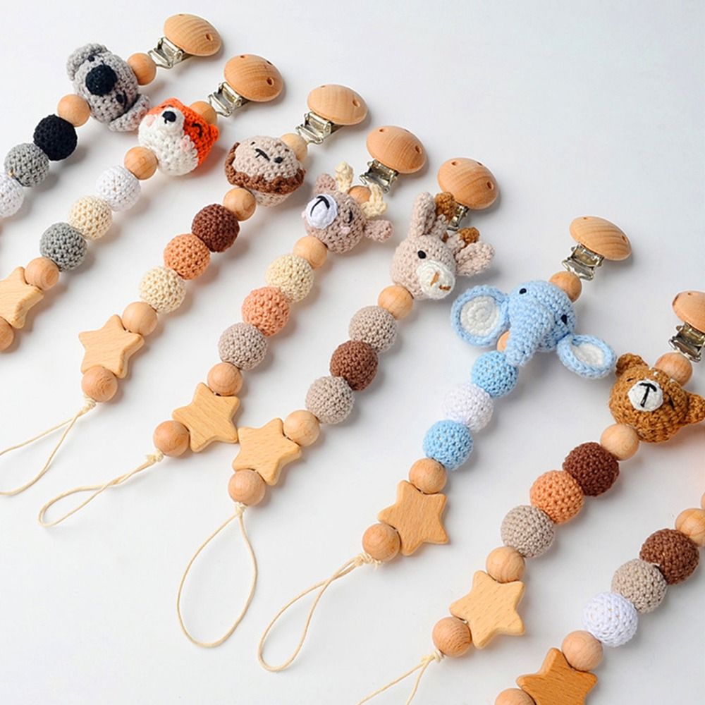 Baby Wooden Pacifier Clip Wood - Baby Nursery Hospital review and price