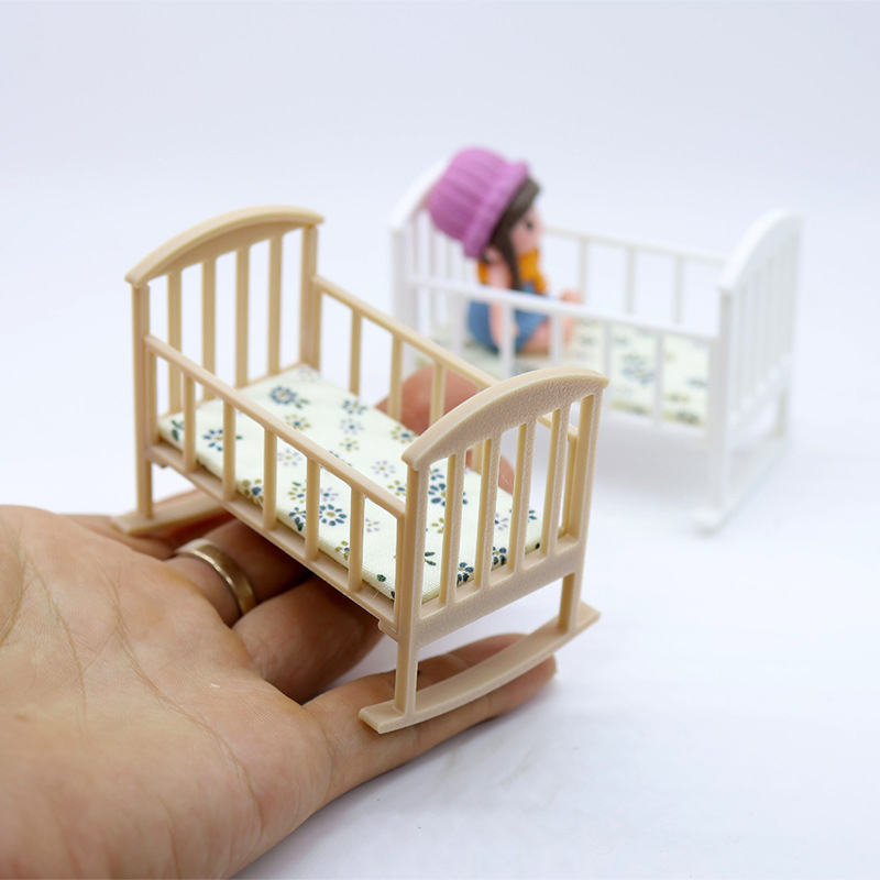 ⭐HOT❗ 1/12 Dollhouse Mini Crad - Baby Nursery Dolls review and price