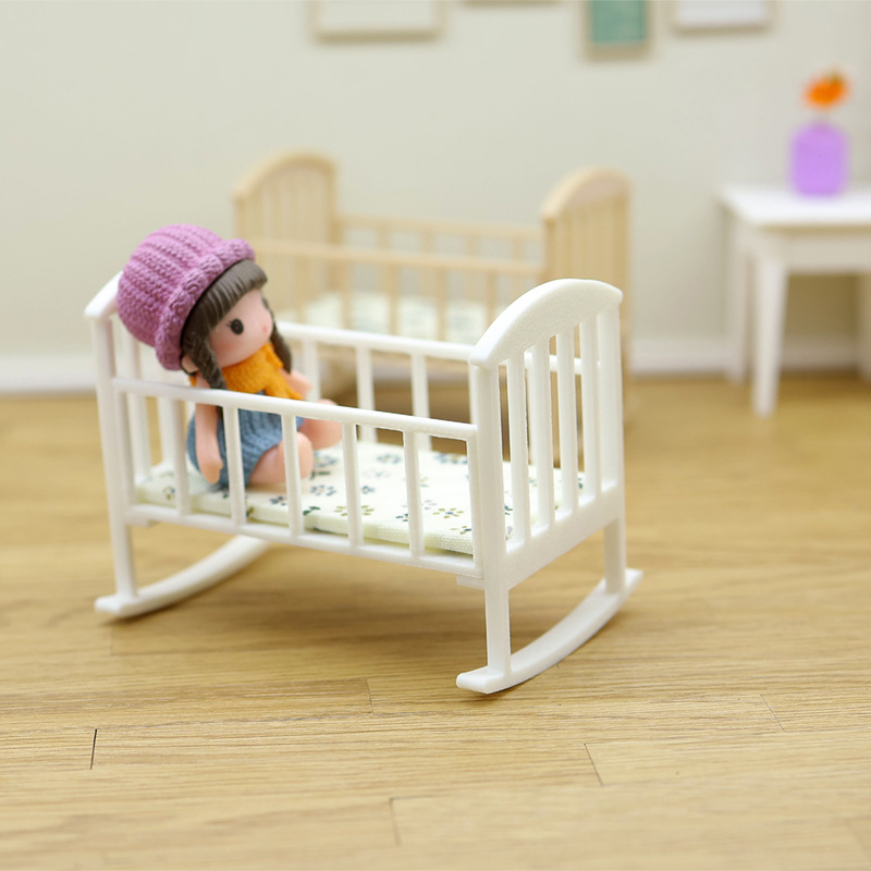 ⭐HOT❗ 1/12 Dollhouse Mini Crad - Baby Nursery Dolls review and price