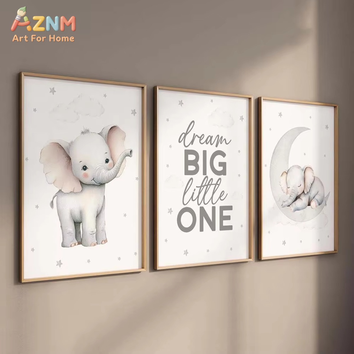 AZNM Elephant Nursery Print Se - Baby Nursery Elephant Theme review and price