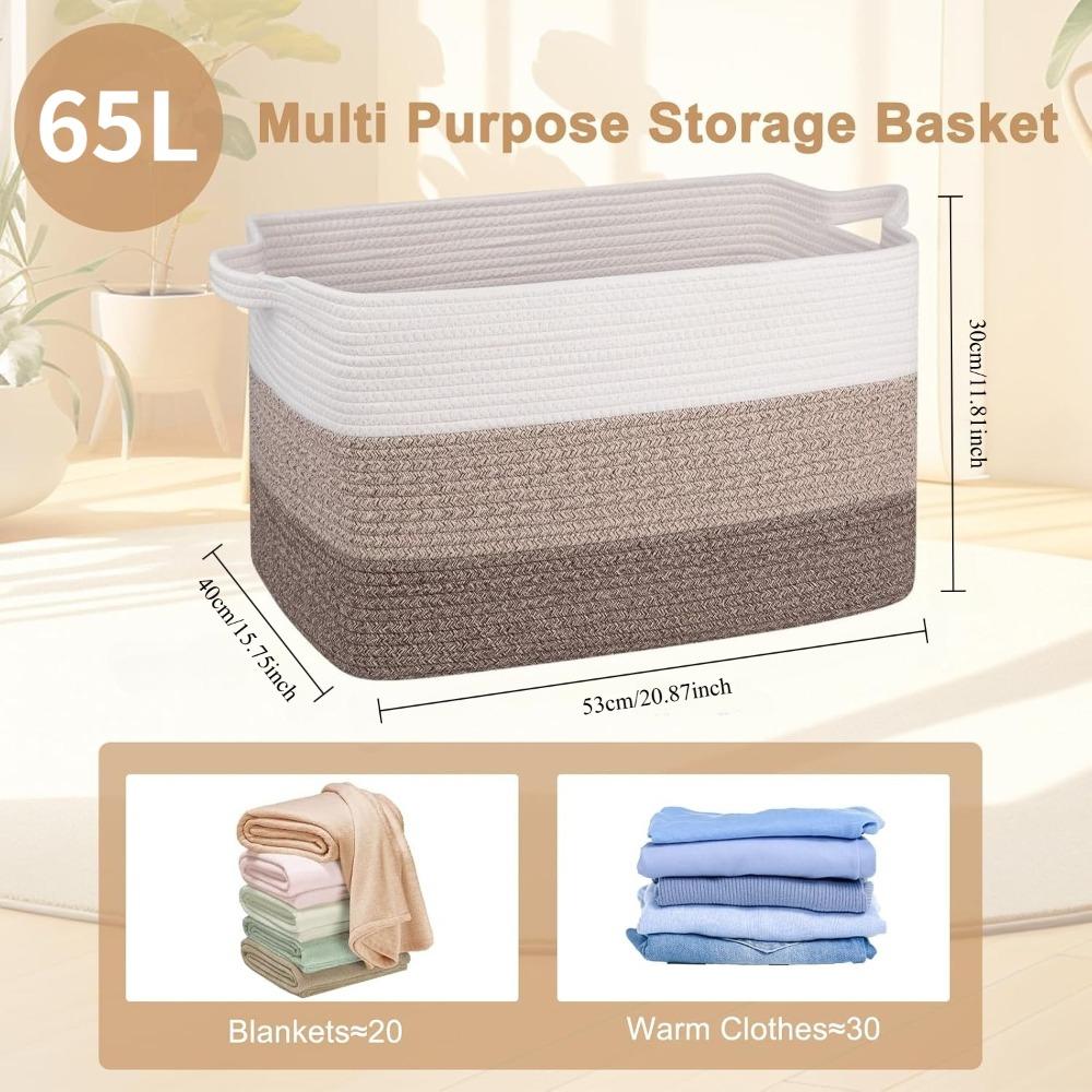Extra Large 65L Woven Storage  - Baby Nursery Laundry Hamper review and price