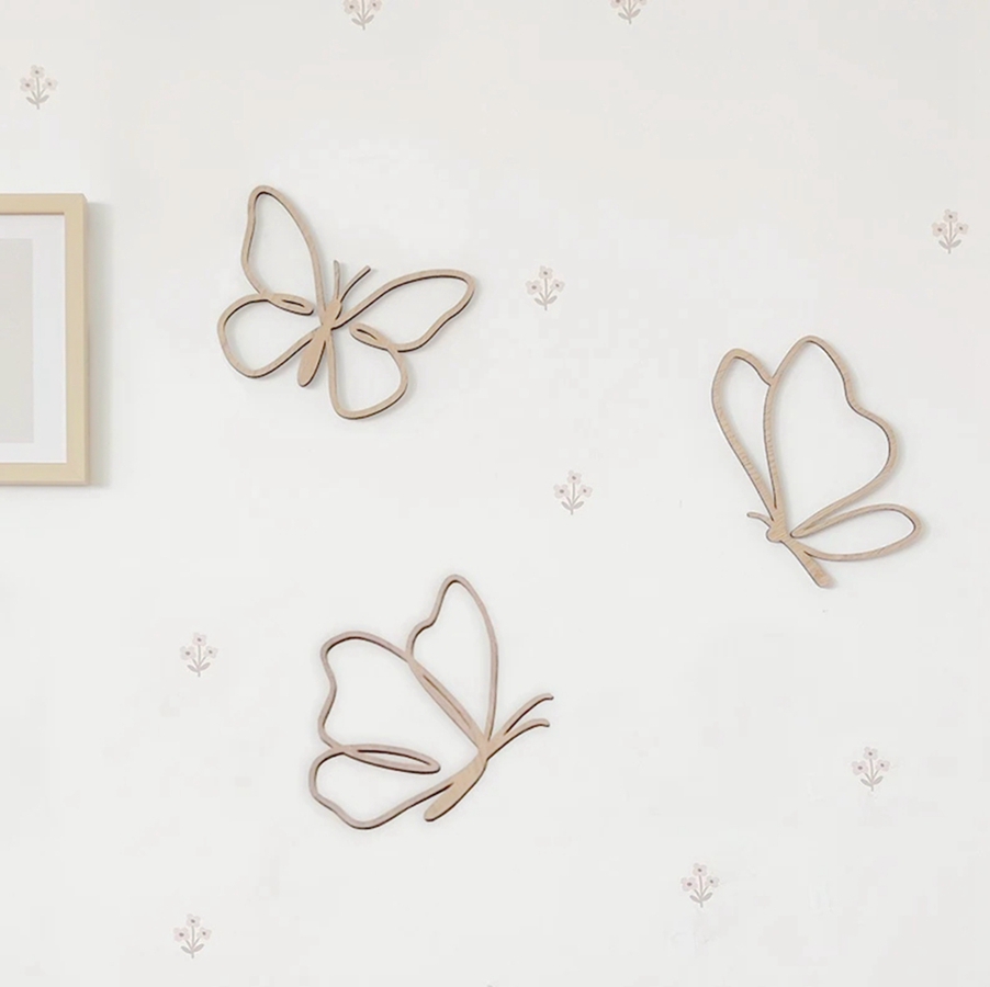 wooden butterflies sign, Woode - Baby Nursery Artwork review and price