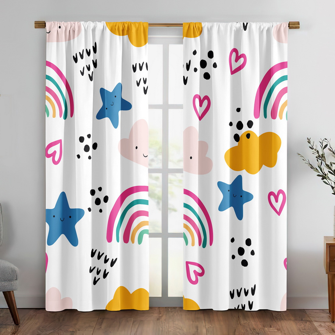 Cute Rainbow Stars Hearts Nurs - Baby Nursery Youtube review and price