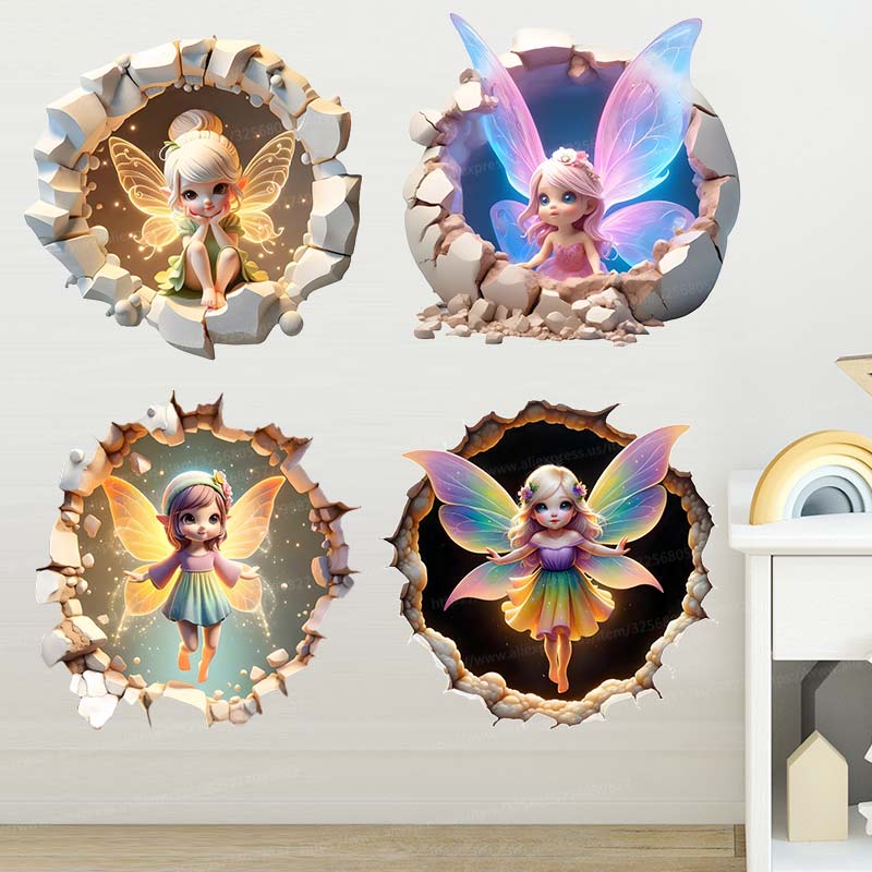 Fairy Butterfly Wall Sticker B - Baby Nursery Mural Wallpaper review and price