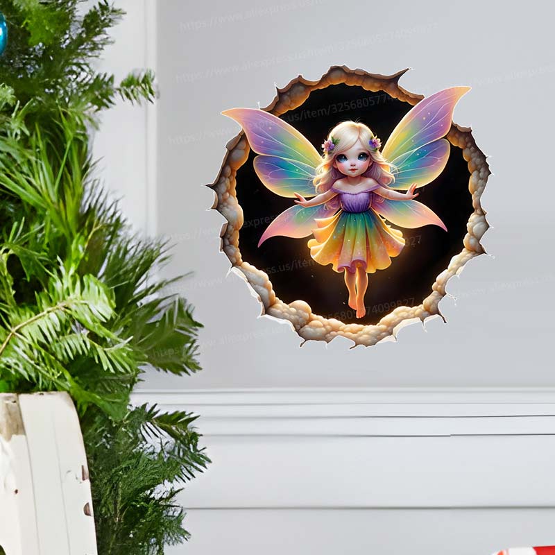 Fairy Butterfly Wall Sticker B - Baby Nursery Mural Wallpaper review and price