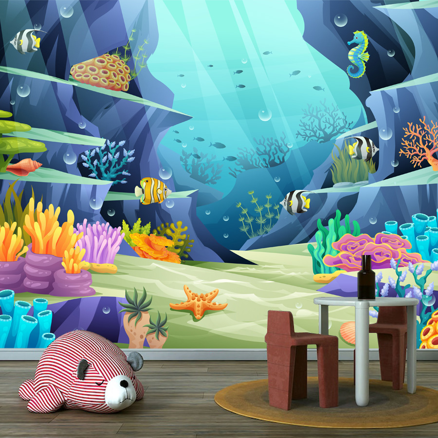 15+ Cartoon Underwater Tropica - Baby Nursery Mural Wallpaper review and price