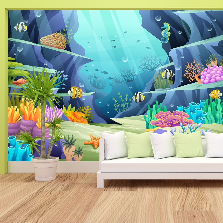 15+ Cartoon Underwater Tropica - Baby Nursery Mural Wallpaper review and price