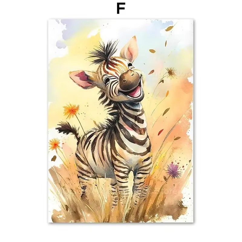 Watercolor Lion Giraffe Tiger  - Baby Nursery Artwork review and price