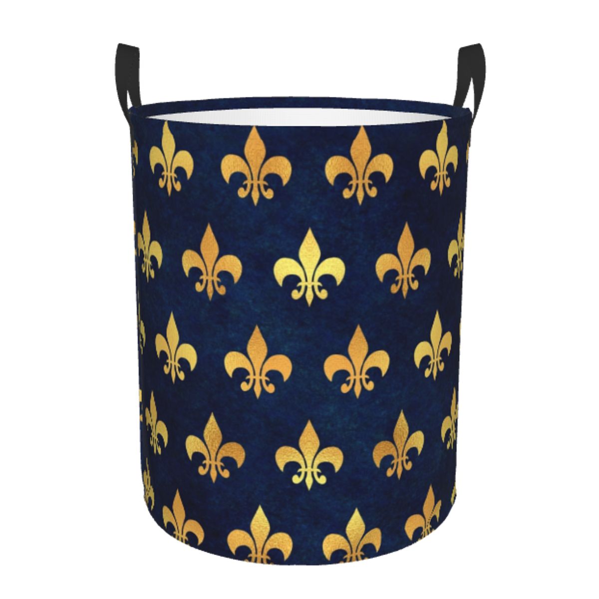 Royal Gold Blue Grunge Fleur D - Baby Nursery Laundry Hamper review and price