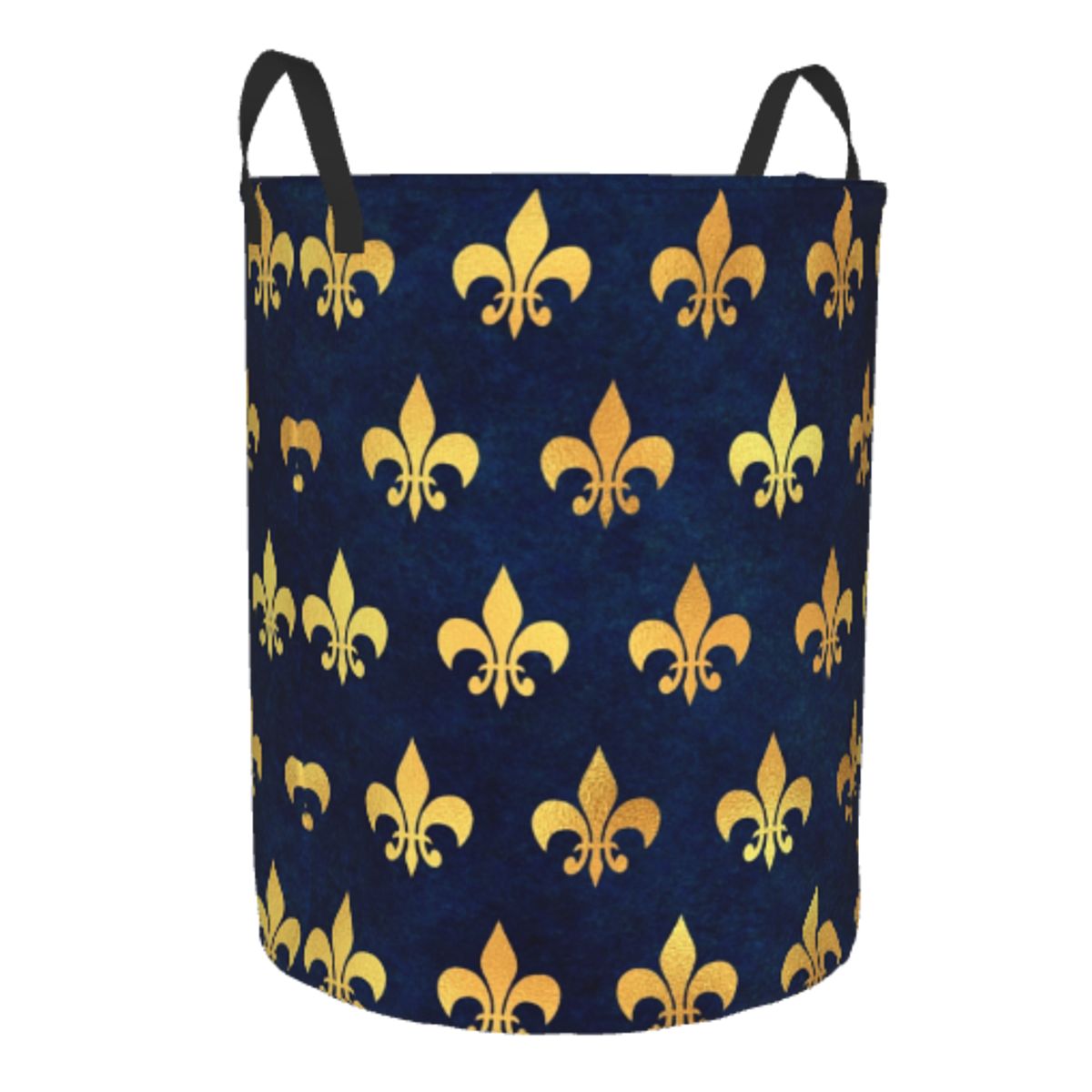 Royal Gold Blue Grunge Fleur D - Baby Nursery Laundry Hamper review and price