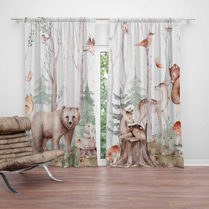 Forest Animals Curtains Kids N - Baby Nursery Youtube review and price