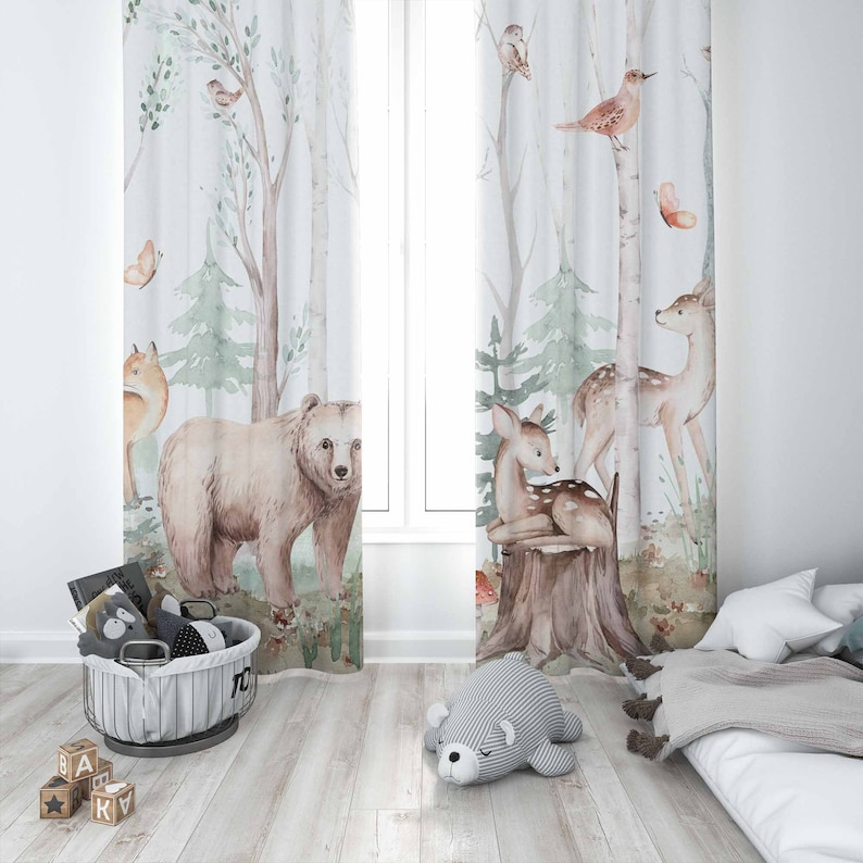 Forest Animals Curtains Kids N - Baby Nursery Youtube review and price