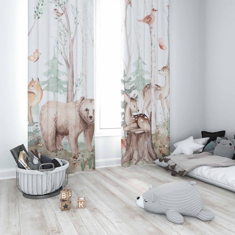 Forest Animals Curtains Kids N - Baby Nursery Youtube review and price