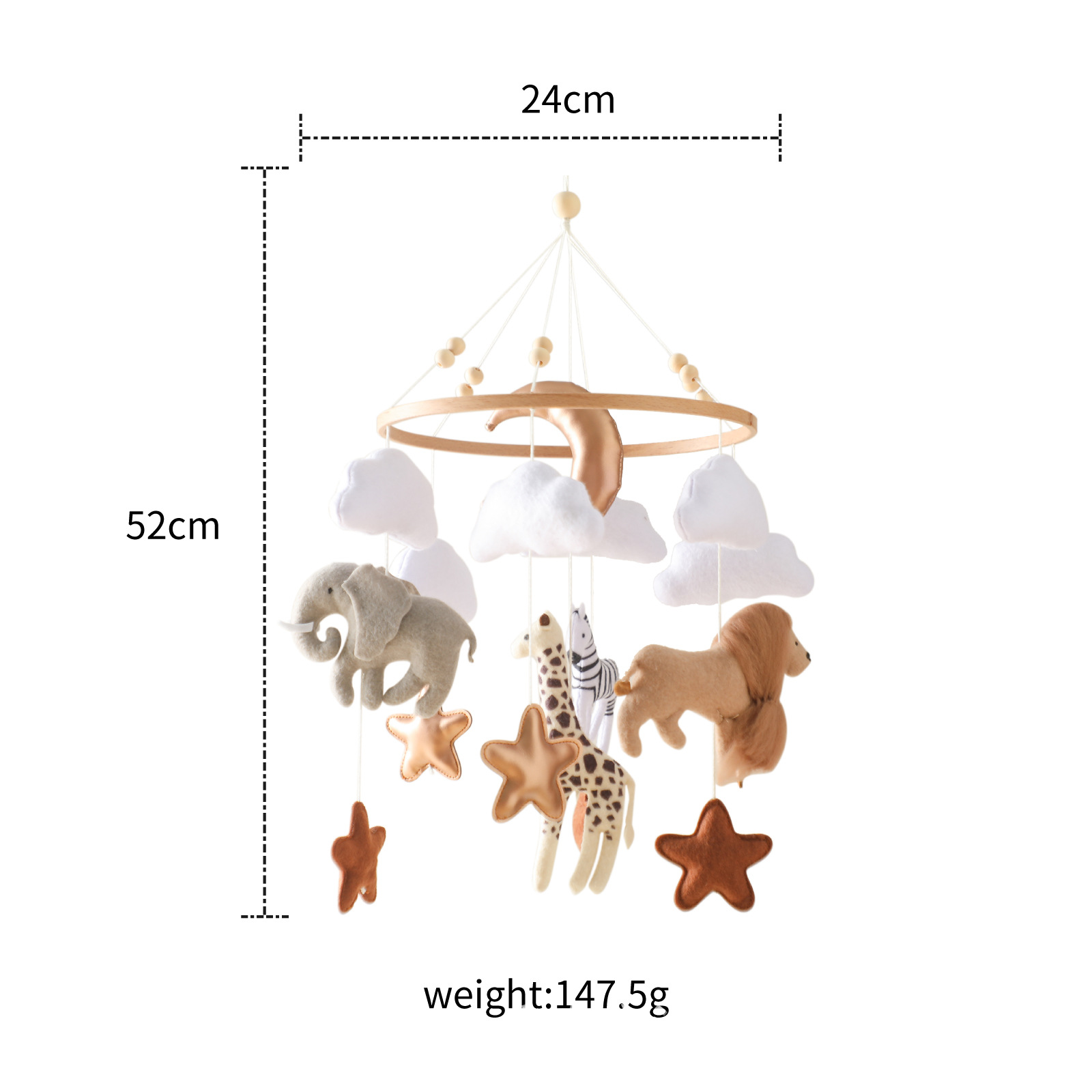 Hot Sale Nordic Handmade Felt  - Baby Nursery Hanging Decor review and price