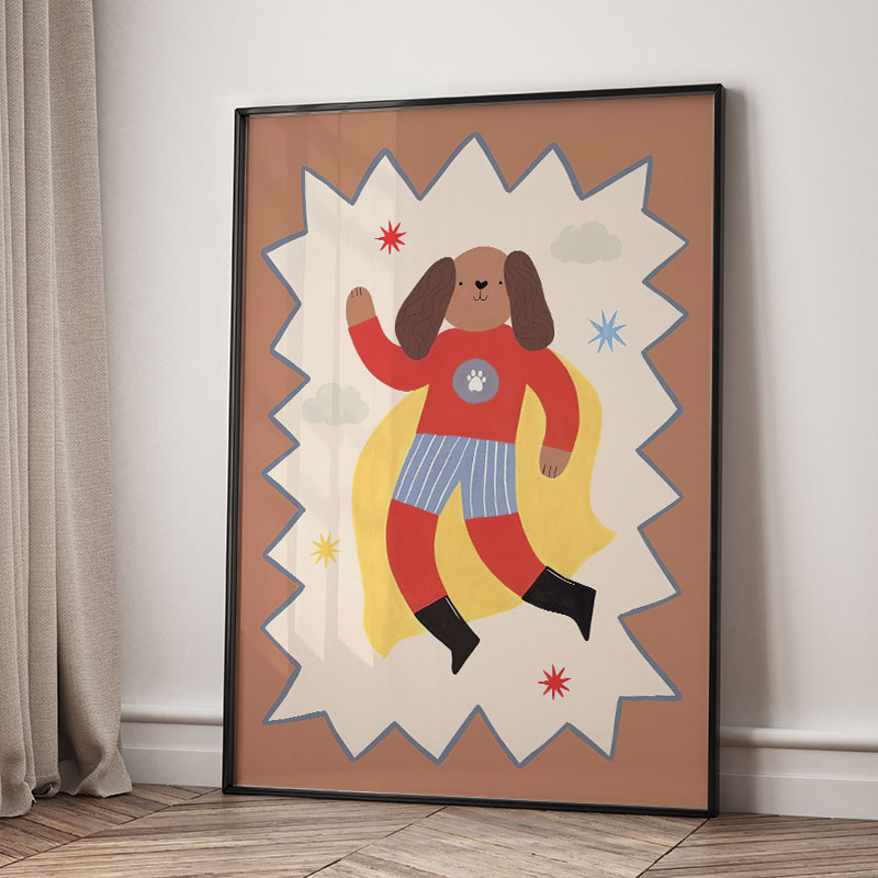 Funny Cartoon Super Cool Kid N - Baby Nursery Artwork review and price