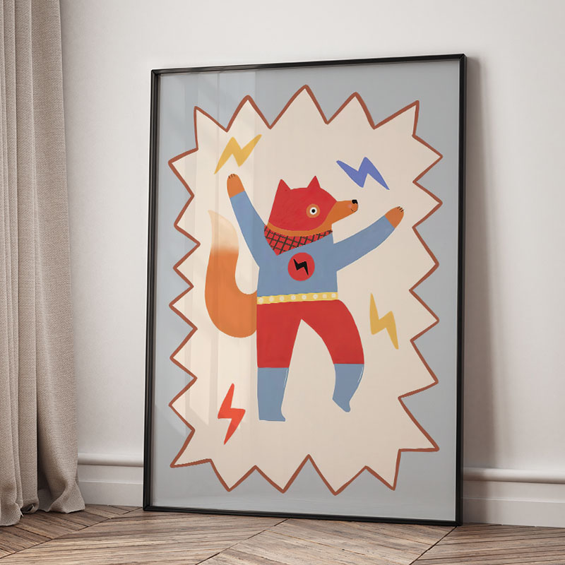 Funny Cartoon Super Cool Kid N - Baby Nursery Artwork review and price